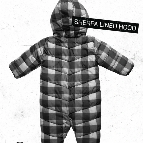 Volcom Checkered Puffer Jacket in Black and Gray - Picture 2 of 6